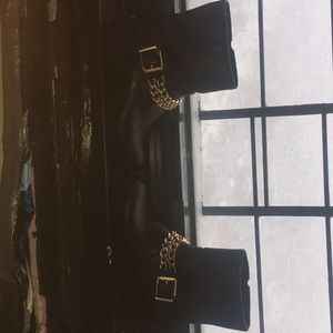 Cute Combat boots with gold buckle